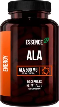 Амінокислота Essence ALA Energy Альфа-ліпоєва кислота 500 мг 90 таблеток (5902811813778)