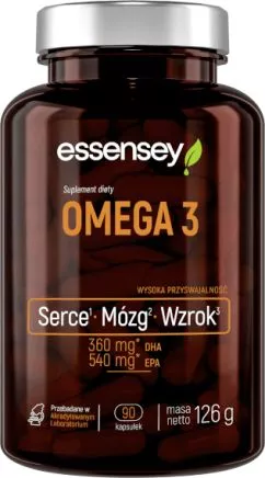 Жирные кислоты омега 3 Essensey Omega 3 90 капсул (5902114043124)