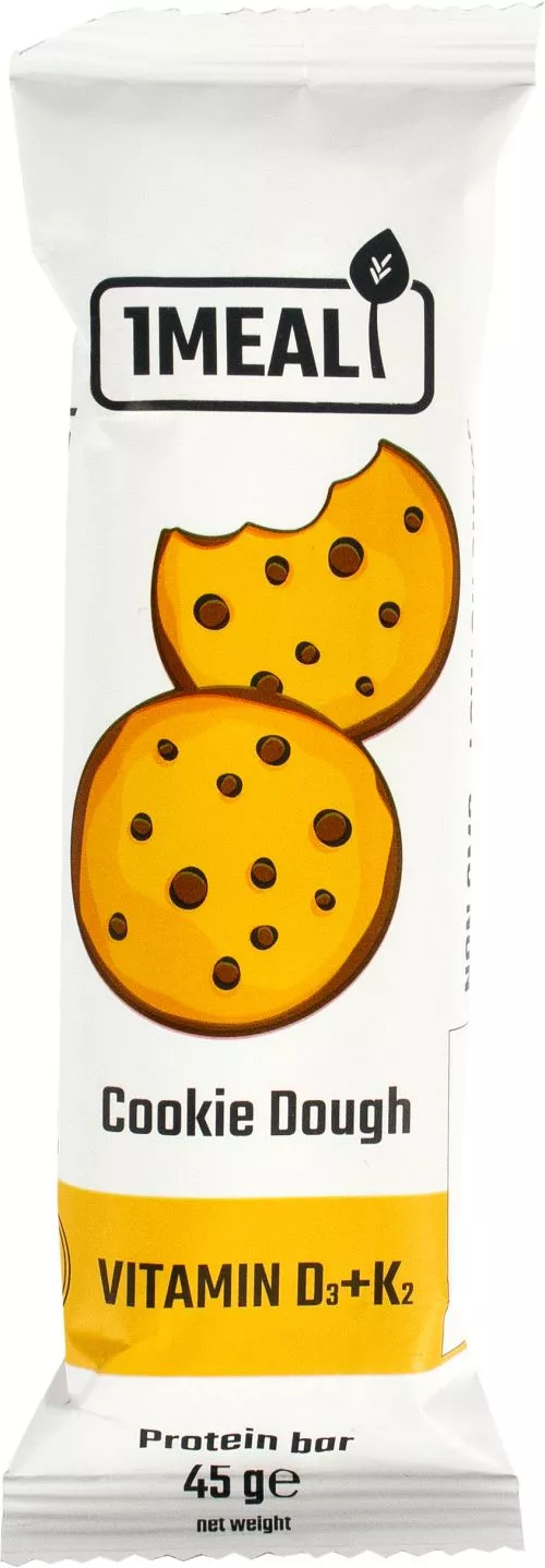 Упаковка протеїнових батончиків 1meal зі смаком печива 45 г х 16 шт(4260733850006) - фото №2