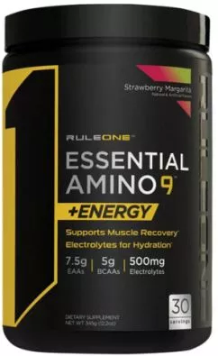 Амінокислота R1 (Rule One) Essential Amino 9 + Energy 345 г Strawberry margarita (837234108444)