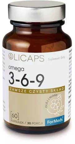Харчова добавка Formeds Olicaps Omega 3-6-9 60 капсул для імунітету (5903148621371)