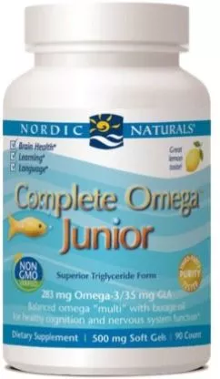 Харчова добавка Nordic Naturals Complete Omega Junior 90 жувальних гумок (768990017759)