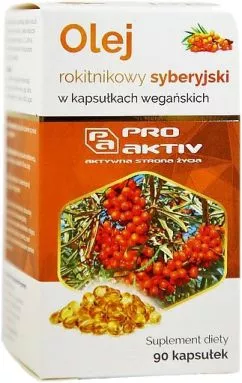 Пищевая добавка Pro Aktiv облепиховое масло сибирской 90 капсул (5905133149242)