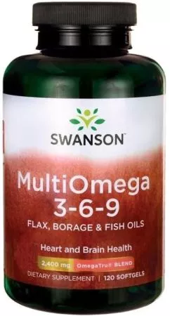 Пищевая добавка Swanson Multiomega 3-6-9 400 мг 120 капсул (87614170206)