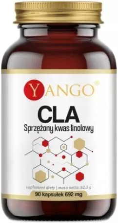 Харчова добавка Yango CLA пресована лінолева кислота 90 капсул (5903796650730)