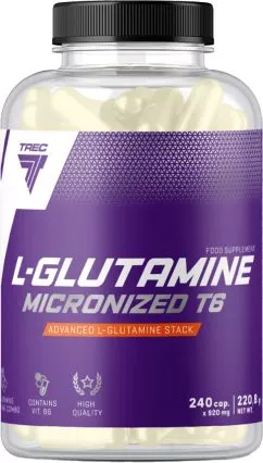 Амінокислота Trec Nutrition L-Глютамін Мікронізований T6 240 к (5902114017514)