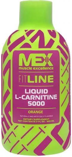 Жиросжигатель MEX Liquid L-Carnitine 5000 503 мл апельсин (34659085217)