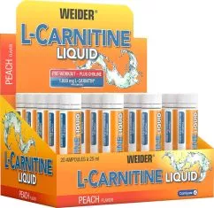 Жироспалювач Weider L-Carnitine Liquid 1800 мг 20 шт. Peach (4044782385968)