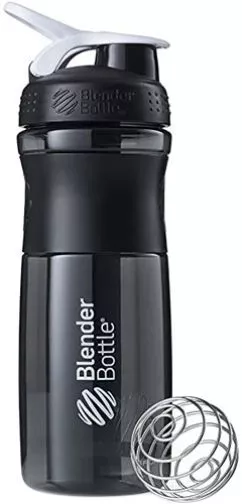 Шейкер BlenderBottle SportMixer з кулькою 820 мл Чорно-білий (SportMixer 28oz черно-белый)