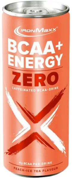 Амінокислота IronMaxx BCAA + Energy Zero Drink 330 мл Персиковий чай (4260426838250)