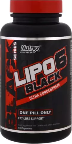 Жироспалювач NR Lipo-6 Black Ultra Concentrate 60 капсул (857268005090)