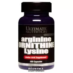 Амінокислота Ultimate Nutrition Arginine Ornithine Lysine 100 капсул (099071004208)