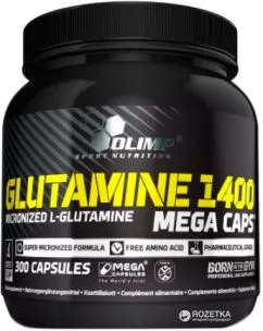 Амінокислота Olimp L-Glutamine Mega Caps 300 капсул (5901330025358)