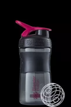 Шейкер BlenderBottle SportMixer з кулькою 590 мл Чорно-рожевий (SportMixer 20 oz Black/Pink)