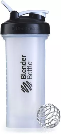 Шейкер BlenderBottle Pro45 з кулькою 1.3 л Білий (Pro 45 Black / Clear (ORIGINAL))