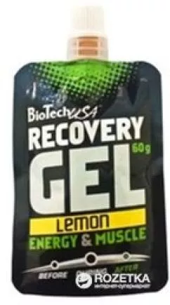 Предтренировочний комплекс Biotech Recovery Gel 60 г 1/12 Лимон (5999076205196)