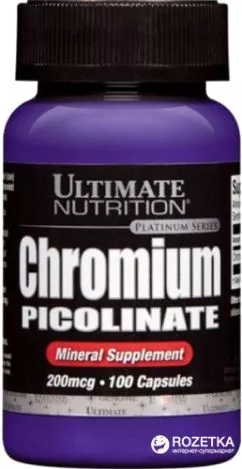 Жироспалювач Ultimate Nutrition Chromium Picolinate 100 капсул (099071004918)