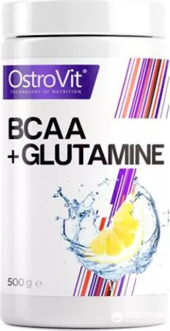 Аминокислота OstroVit BCAA + L-Glutamine 500 г Лимон (5902232611854)