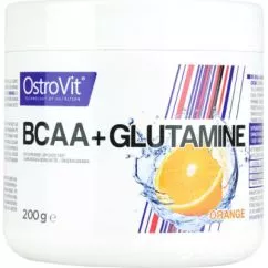 Амінокислота OstroVit BCAA + L-Glutamine 200 г Апельсин (5902232611588)