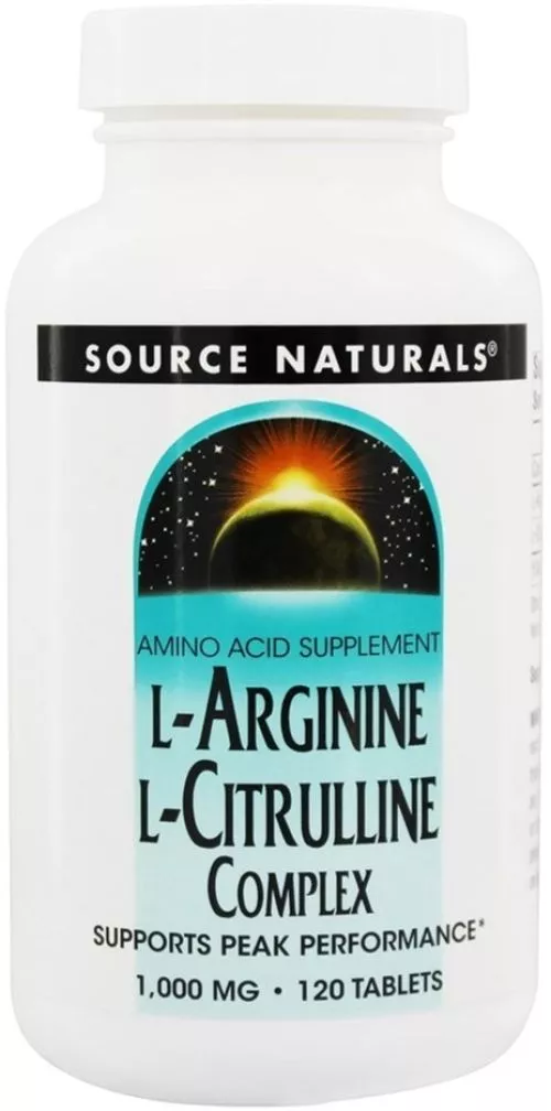 Аминокислота Source Naturals L-Аргинин L-Цитрулиновый комплекс 1000 мг 120 таблеток (21078020431) - фото №3
