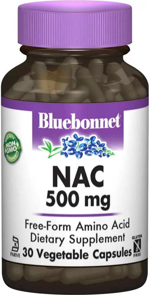 Аминокислота Bluebonnet Nutrition NAC (N-Ацетил-L-Цистеин) 500 мг 30 гелевых капсул (743715000629) - фото №3