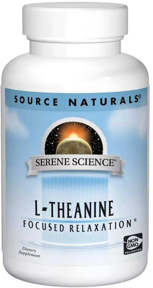 Аминокислота Source Naturals Serene Science Теанин 200 мг 60 капсул (21078016465) - фото №3