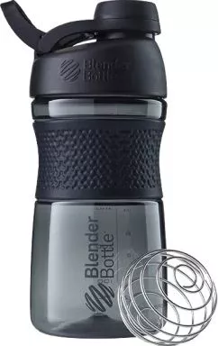 Спортивна пляшка-шейкер BlenderBottle SportMixer з кулькою Twist 590 мл Чорна (Twist 20oz Black)