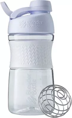 Спортивна пляшка-шейкер BlenderBottle SportMixer з кулькою Twist 590 мл Біла (Twist 20oz White)