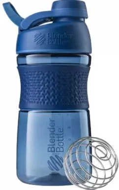 Спортивна пляшка-шейкер BlenderBottle SportMixer з кулькою Twist 590 мл Синя (Twist 20oz Navy)