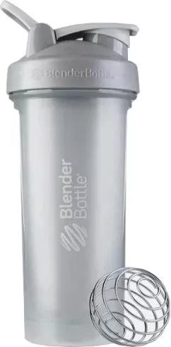 Спортивна пляшка-шейкер BlenderBottle Pro28 Tritan з кулькою 820 мл Сіра (Pro28 Grey)