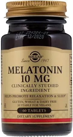 Аминокислота Solgar Мелатонин 10 мг 60 таблеток (033984019560)
