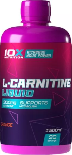 Жиросжигатель 10X Nutrition L-Carnitine жидкий 500 мл клубника (525272730771)
