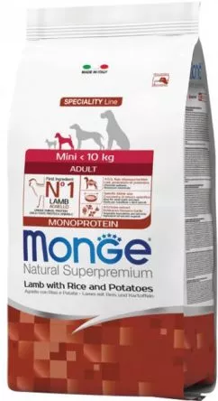 Monge Mini Adult Lamb/Rice/РОТ 800 g сухой корм для собак