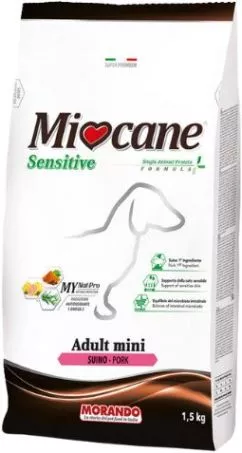 Morando MioCane Mini Sensitive Monoprotein свинина 1.5 кг сухой корм для собак малых пород