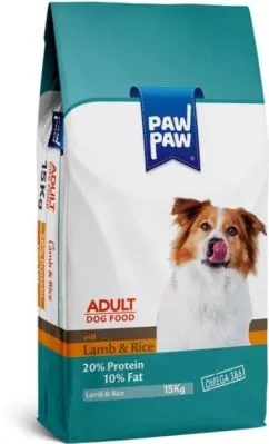 Сухий корм Hermos Pawpaw Преміум для дорослих собак з Ягням та Рисом 15 кг (8681692100043)