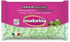 Inodorina Refresh Clorexidina Влажные биоразлагаемые салфетки для собак с хлоргексидином 15 шт
