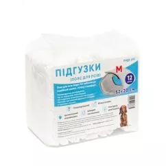 Подгузники Magic Pet для ежедневного использования пояс для собак кобелей M 52x20 см 12шт (10135)