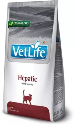 Сухий лікувальний корм для котів Farmina Vet Life Hepatic дієт. харчування, при хронічній печінковій недостатності, 400 г (8010276030405)