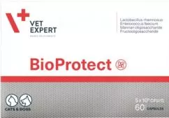 Харчова добавка VetExpert BioProtect для котів і собак із порушеною шлунково-кишковою мікрофлорою 60 капсул (5907752658440)