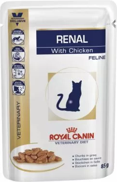 Консерва для взрослых котов Royal Canin Renal chiken пауч 85 г (40300019)
