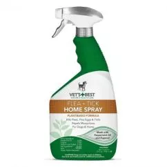 VET`S BEST Flea + Tick Home Spray Универсальный домашний спрей от блох, клещей и комаров для собак и