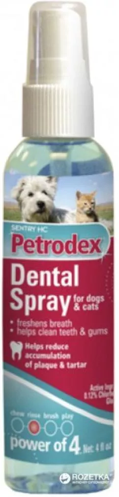 Спрей Sentry Petrodex Dental Spray від зубного нальоту для собак і кішок 118 мл (48476512603)