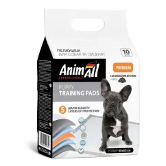 Пелюшки для собак та цуценят AnimAll з активованим вугіллям 60 х 60 см, 10 шт. (нетканий матеріал) (147963)