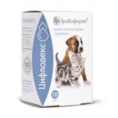 Цифлодекс БРОВАФАРМА капли глазные и ушные антибактериальное противовоспалительное противоаллергическое средство для собак кошек суспензия 10 мл (48200125034...