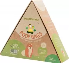 Упаковка биоразлагаемых пакетов Ecomaizing для уборки за животными 10 рулонов по 15 пакетов (4820253430050)