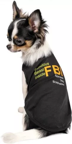 Борцовка для собак Pet Fashion "FBI" M Чорна (4823082420254)