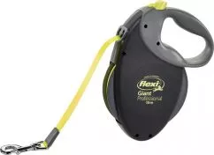 Flexi Giant Professional Neon Поводок-рулетка для собак 10м/50кг черная (4000498030103)