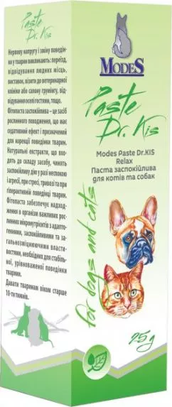 Паста для котів та собак Modes Dr.KIS Relax заспокійлива 50 г (4820254820324)
