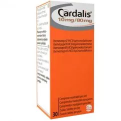 Таблетки для собак Ceva Кардалис 10 мг/80 мг 30 таблеток (3411112028108)