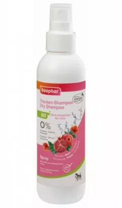Сухой шампунь с маком и гранатом для кошек и собак Beaphar Bio Dry Shampoo Spray 200 мл (8711231177509)